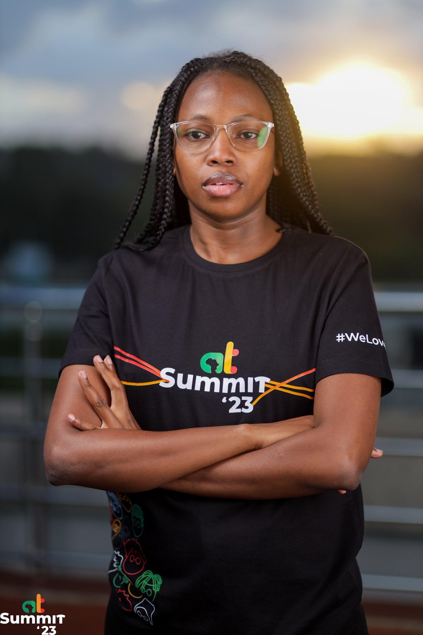 Africa's Talking Summit '23 T-shirt Model A, Female