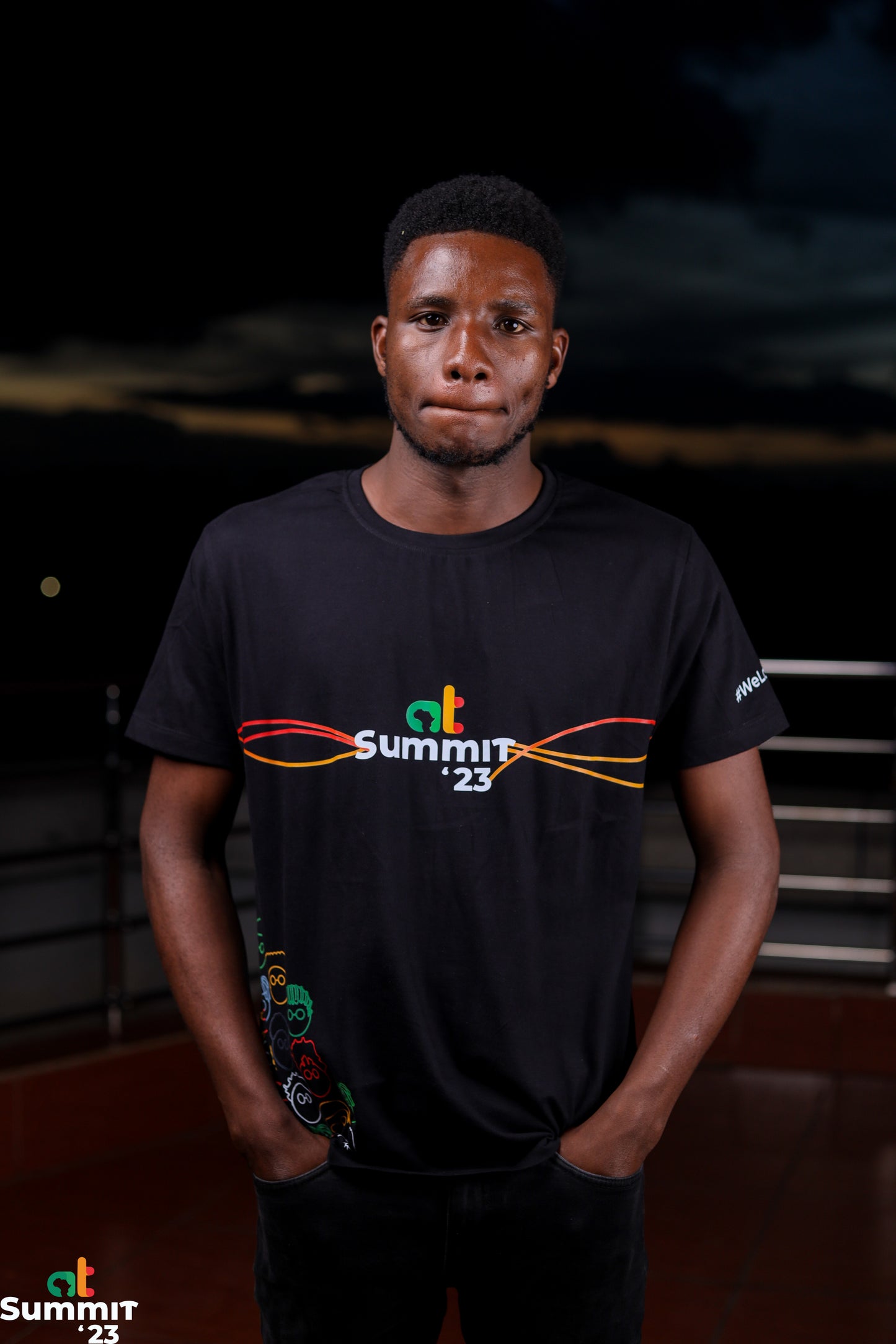 Africa's Talking Summit '23 T-shirt Model A, Male